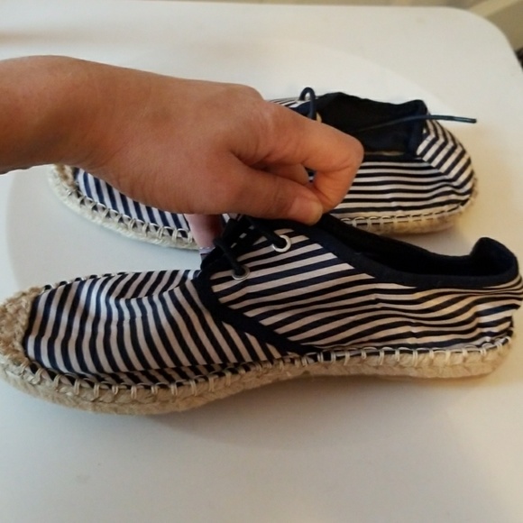 Zara Striped laceup espadrilles size 6.5 / euro 37 - Picture 2 of 4